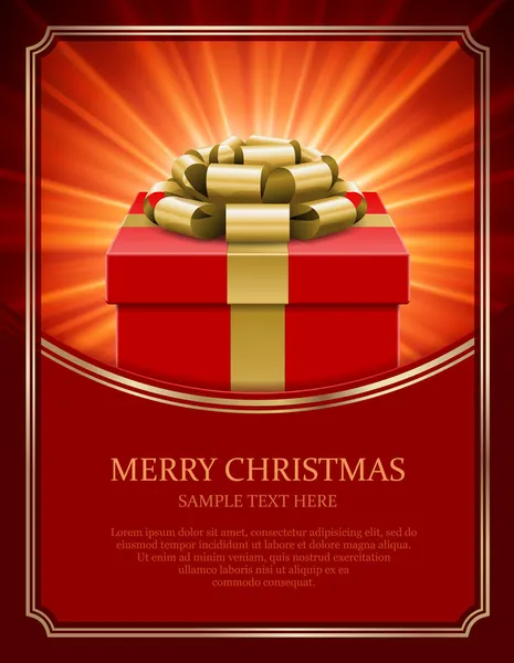 Подарункова коробка і світле Різдво — стоковий вектор