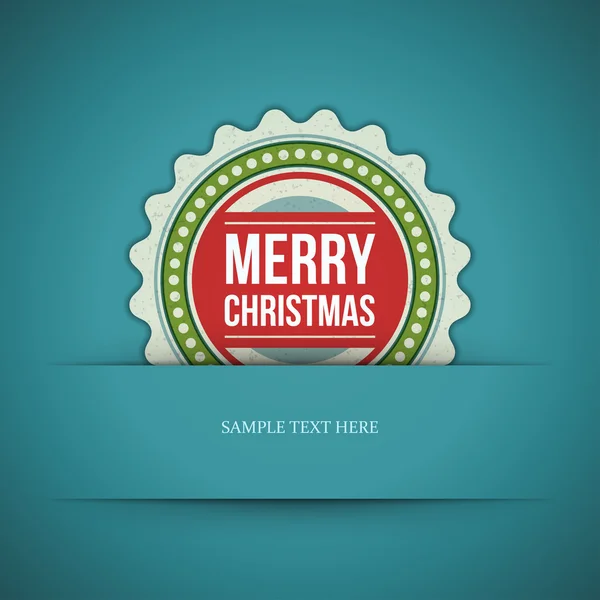 Karácsonyi háttér és hópehely címke — Stock Vector