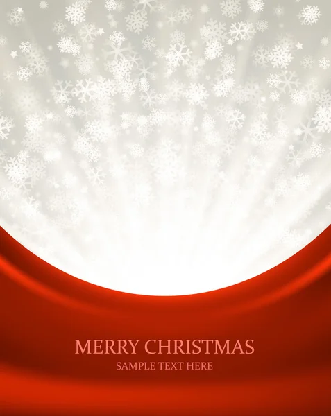 圣诞背景雪花和光 — 图库矢量图片