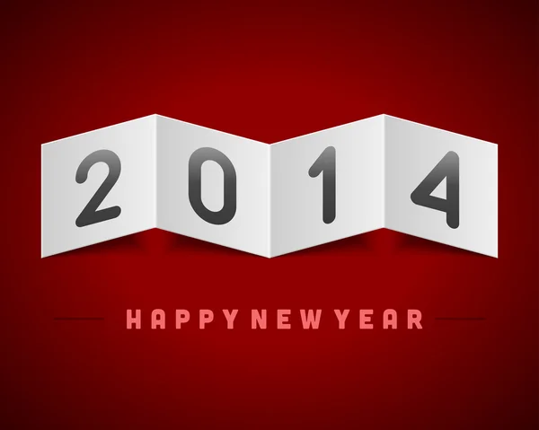 Felice anno nuovo 2014 Messaggio — Vettoriale Stock