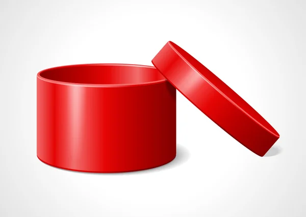 Boîte cadeau rouge ouverte — Image vectorielle