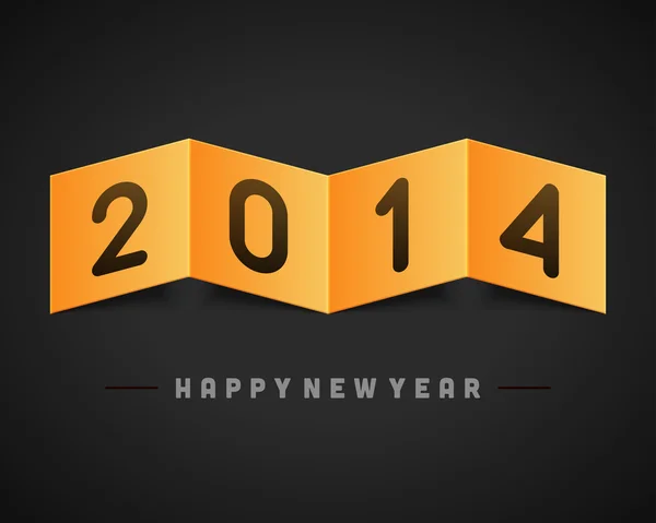 Boldog új évet 2014 üzenet — Stock Vector