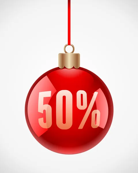 Bola de Natal venda de compras — Vetor de Stock