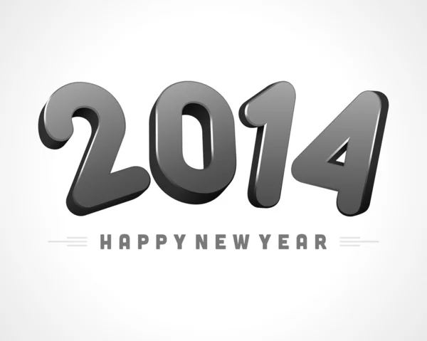 새 해 복 많이 받으세요 2014 메시지 — 스톡 벡터