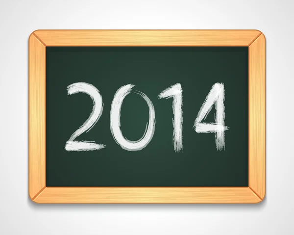 2014 en tablero de clase verde — Vector de stock