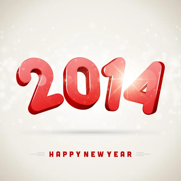Szczęśliwego nowego roku 2014 wiadomość — Wektor stockowy