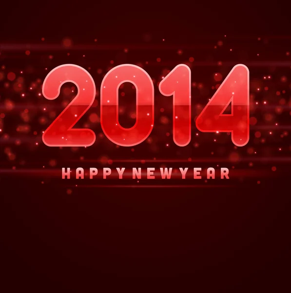 Felice anno nuovo 2014 Messaggio — Vettoriale Stock
