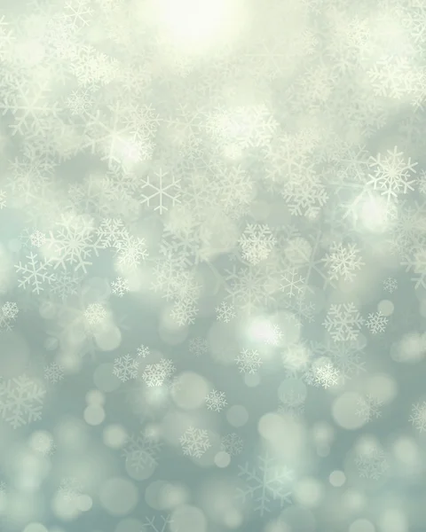 Christmas background snowflakes and light — Stock Vector