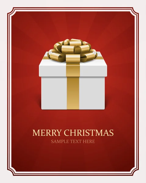 Coffret cadeau et lumière de Noël — Image vectorielle