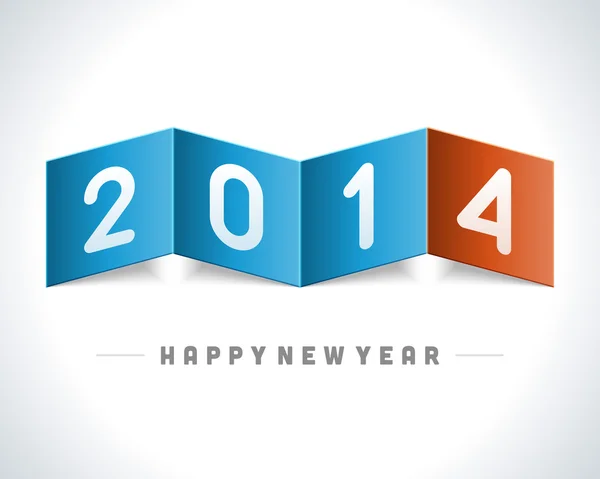 Feliz Año Nuevo 2014 Mensaje — Archivo Imágenes Vectoriales