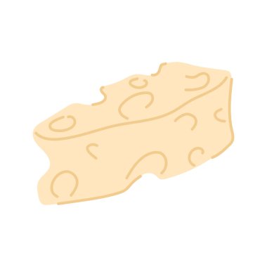 İştah açıcı organik peynir üçgeni parçası ve izometrik vektör çizimi