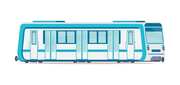 Retro metro locomotora eléctrica vector isométrico transporte subterráneo de pasajeros — Vector de stock