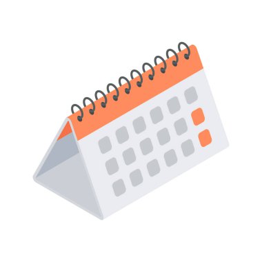 İlkbaharda önemli tarih izometrik vektör illüstrasyonlu üçgen tablo çizelgesi