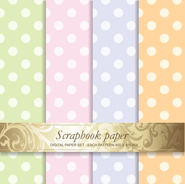 Colorful Backgrounds set - Scrapbook paper Royalty Free Stock Vectors