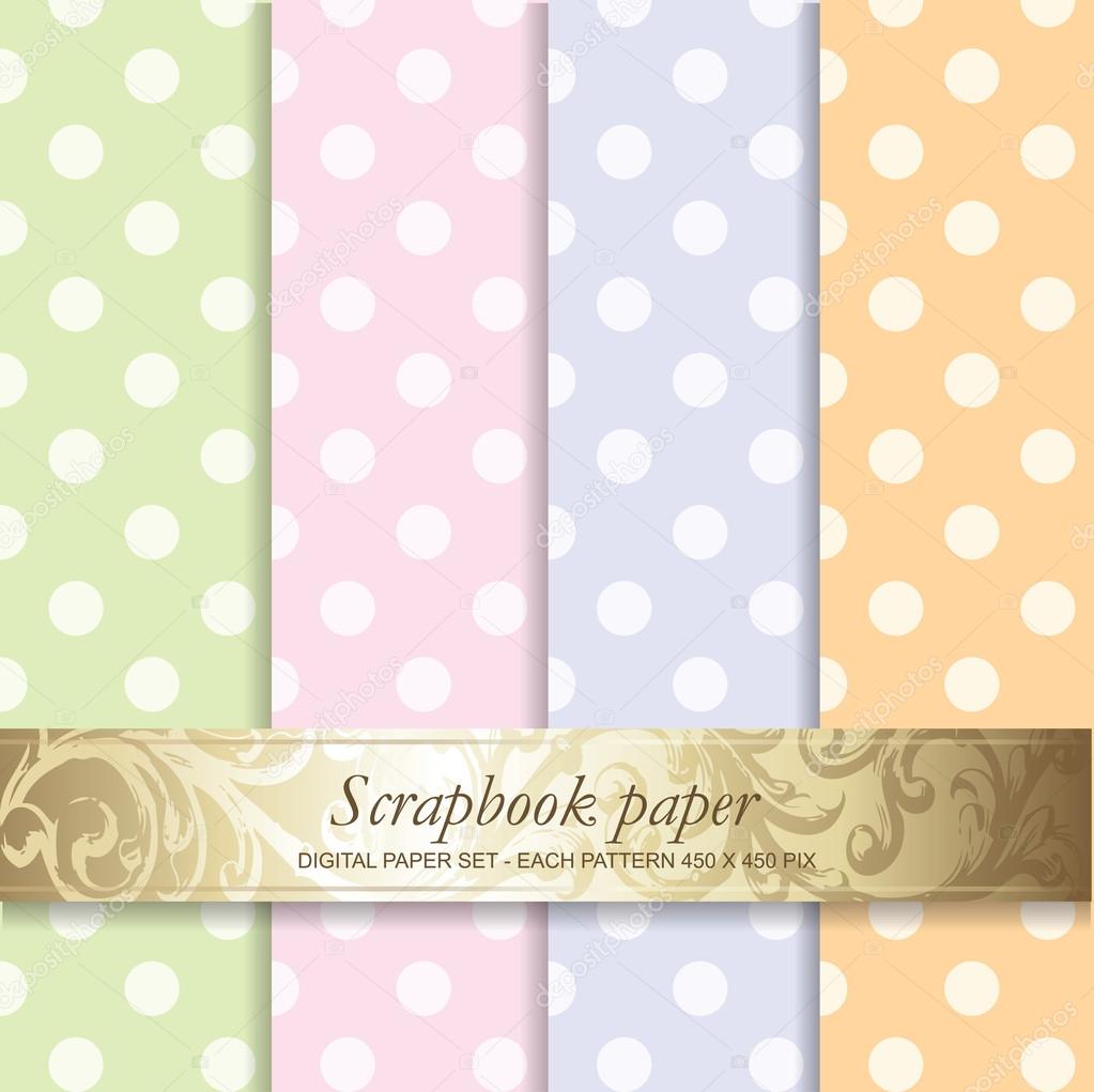 Colorful Backgrounds set - Scrapbook paper