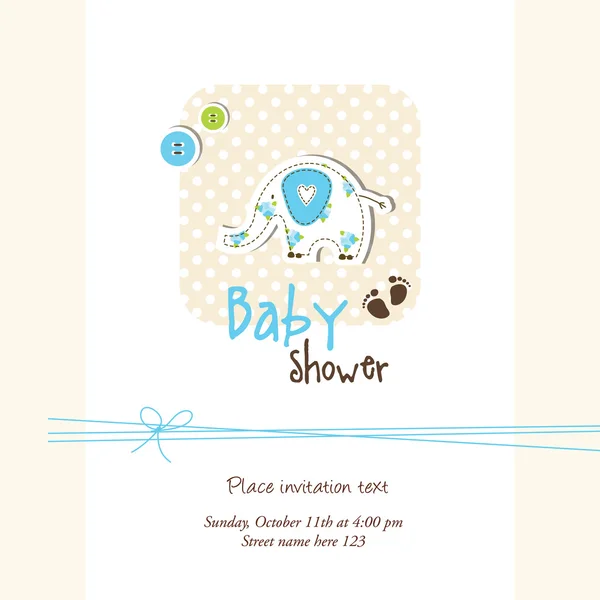 Baby shower zaproszenia z kopia miejsce — Wektor stockowy