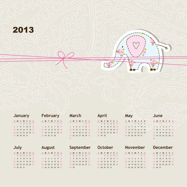 Ano Novo calendário 2013 — Vetor de Stock