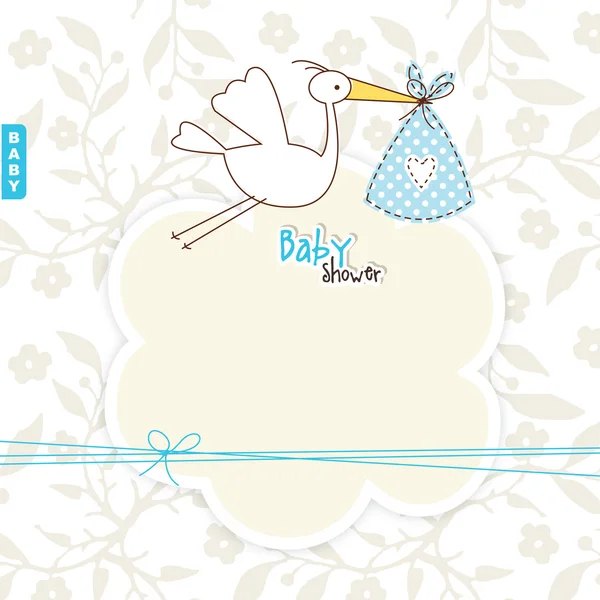 Baby shower card with copy space — Stock Vector