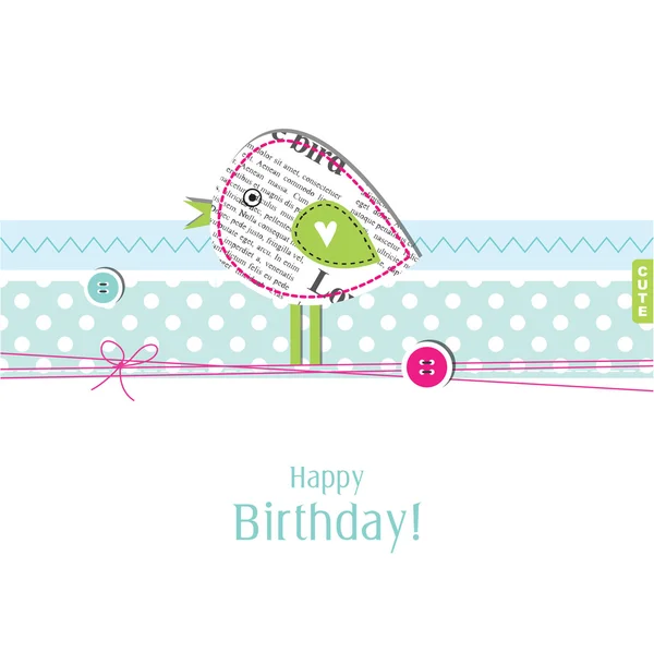 Birthday card with copy space — Stock Vector