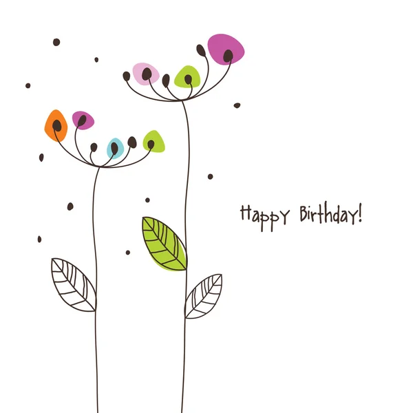 Tarjeta de cumpleaños — Vector de stock