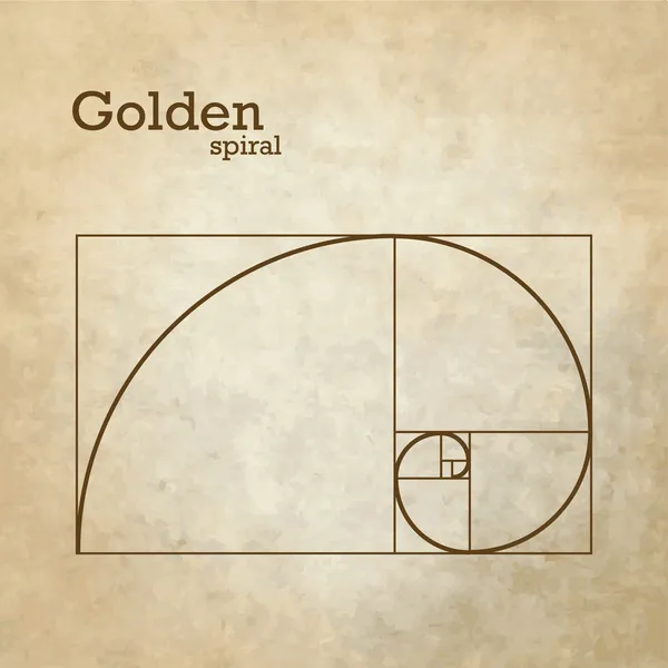 Relación dorada, proporción — Vector de stock