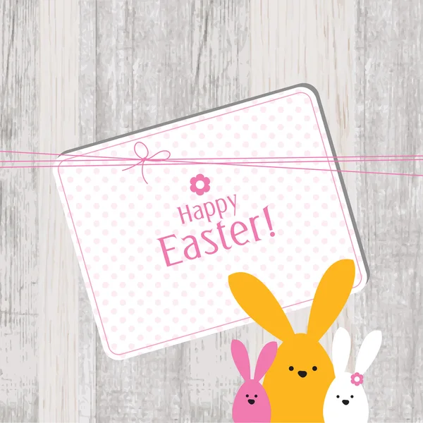 Tarjeta de Pascua - tarjeta de felicitación con espacio de copia — Vector de stock