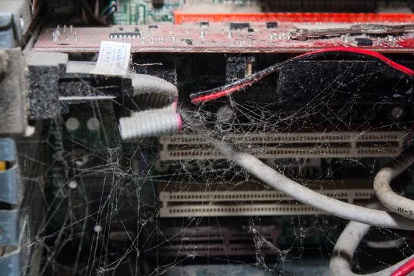 Dirty dusty computer — Stock Photo, Image