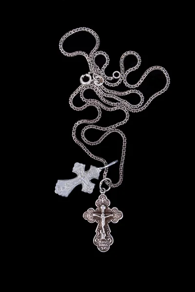 Cross with chain — Stock Photo, Image