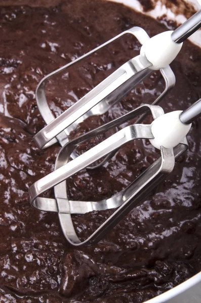 Cake batter is prepared in a bowl — Stock Photo, Image