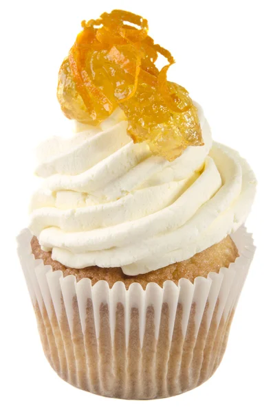 Cupcake with orange jam — Stock Photo, Image