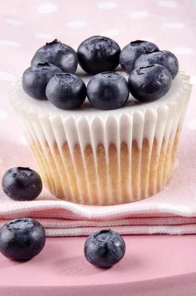 Cupcake fruttato con mirtilli — Foto Stock