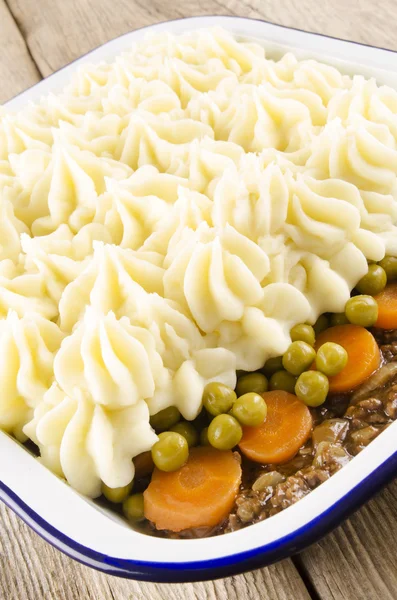 Cottage pie med potatismos — Stockfoto