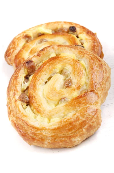 Danish pastry on a bright background — Stock Photo, Image