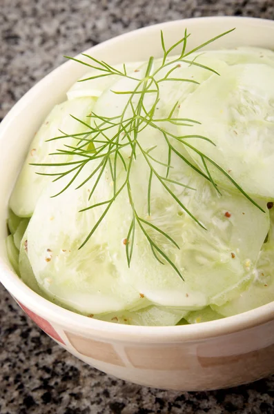 Cucumber salad with dill — Stock Photo, Image