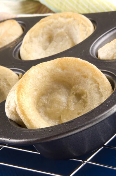 Yorkshire pudding in a baking tray — Stock Photo, Image