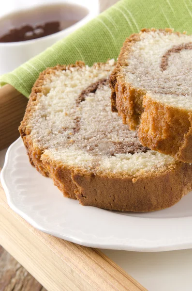 Home made vanilla chocolate loaf cake — Stock Photo, Image