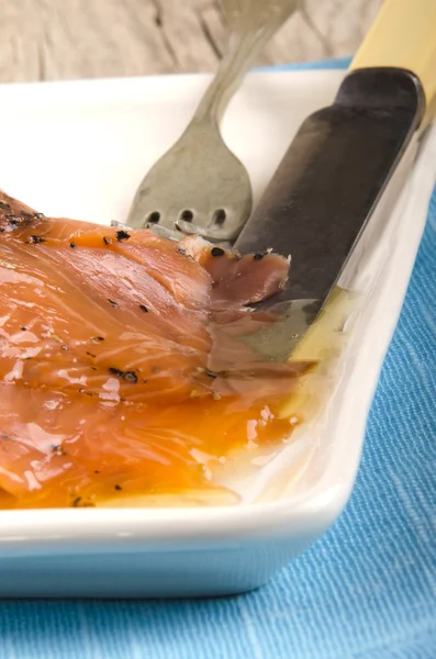 Salmone selvatico piccante con miele dolce — Foto Stock