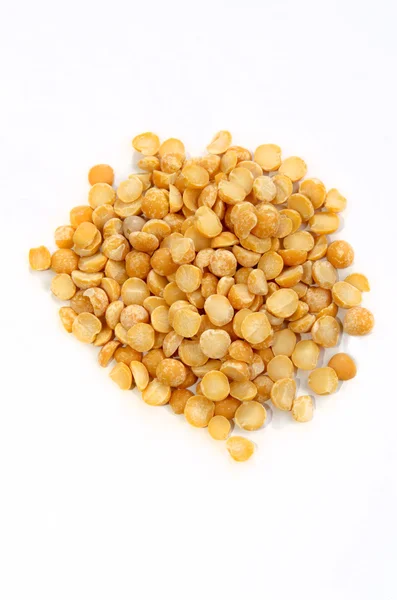 Yellow pea and white background — Stock Photo, Image