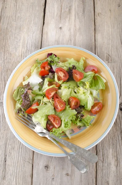 Mixed salad with cherry tomatoes — Stock Photo, Image