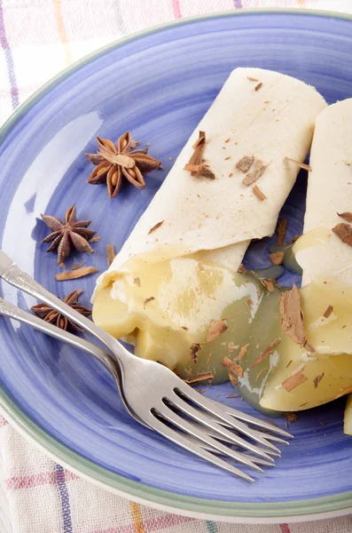 Jul crepe med apple skivor — Stockfoto