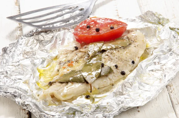 baked pangasius in tin foil