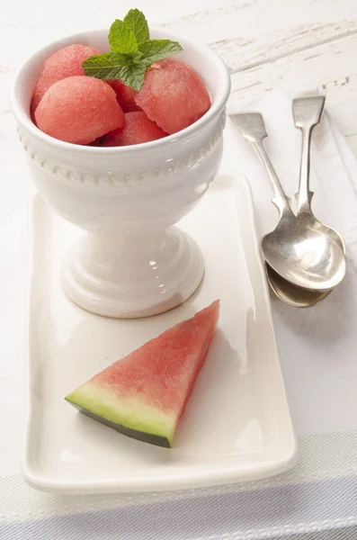 Fresh water melon in a bowl — Stock Photo, Image