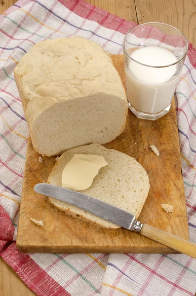 Slice of bread with butter — Stock Photo, Image