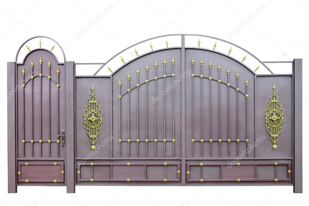 Forged gates and door by ornament.