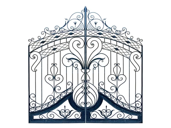 Old Time Forged Decorative Gates Isolated White Background Stock Image