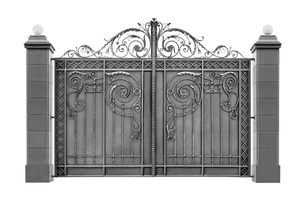 Portes Forgées Avec Des Motifs Isolé Sur Fond Blanc Images De Stock Libres De Droits