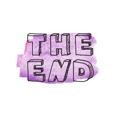 Son vektör illüstrasyonu