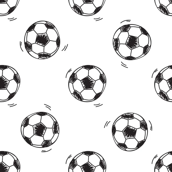 Seamless pattern with soccer balls — Stock Vector