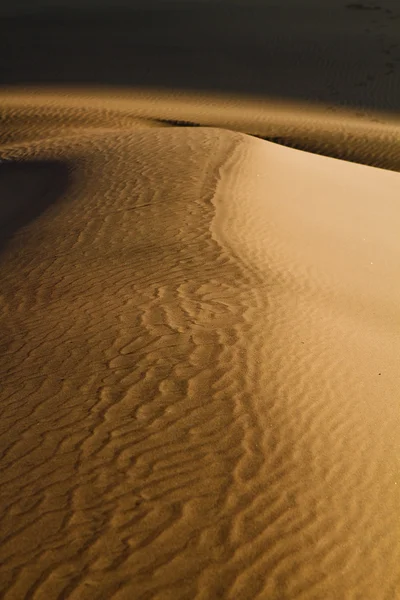 砂漠の砂丘でコントラスト、日没 — ストック写真