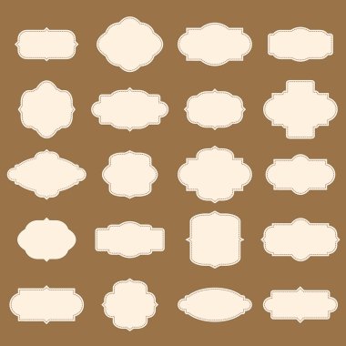 retro çerçeveler vektör toplama